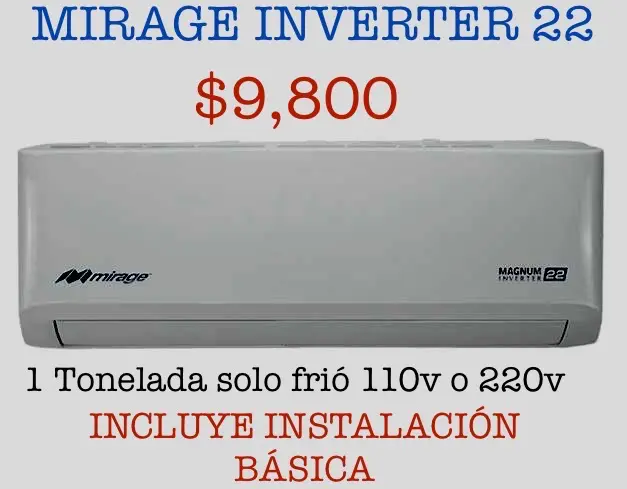 Minisplit Mirage Inverter 22